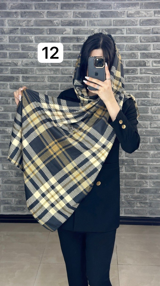 شال پاییز و زمستانه موهر طرحدار گرم بالا سبک