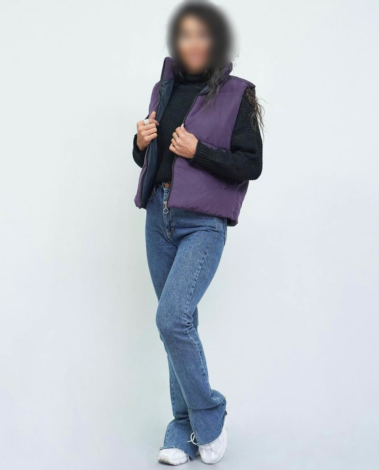 کاپشن پافر وست کراپ